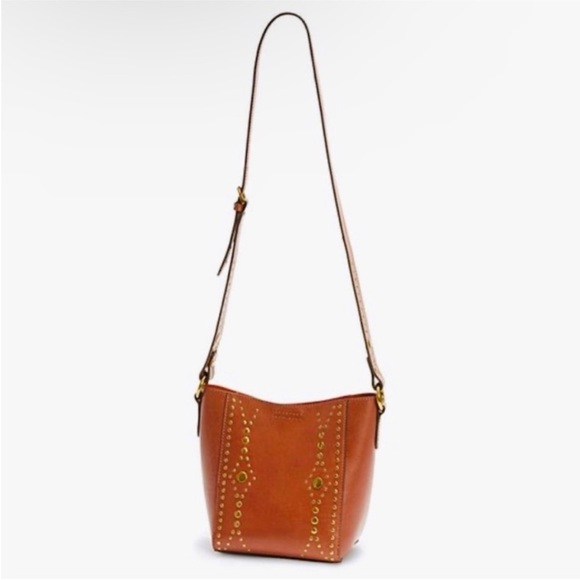 Frye studded leather crossbody bag NEW - Picture 4 of 15